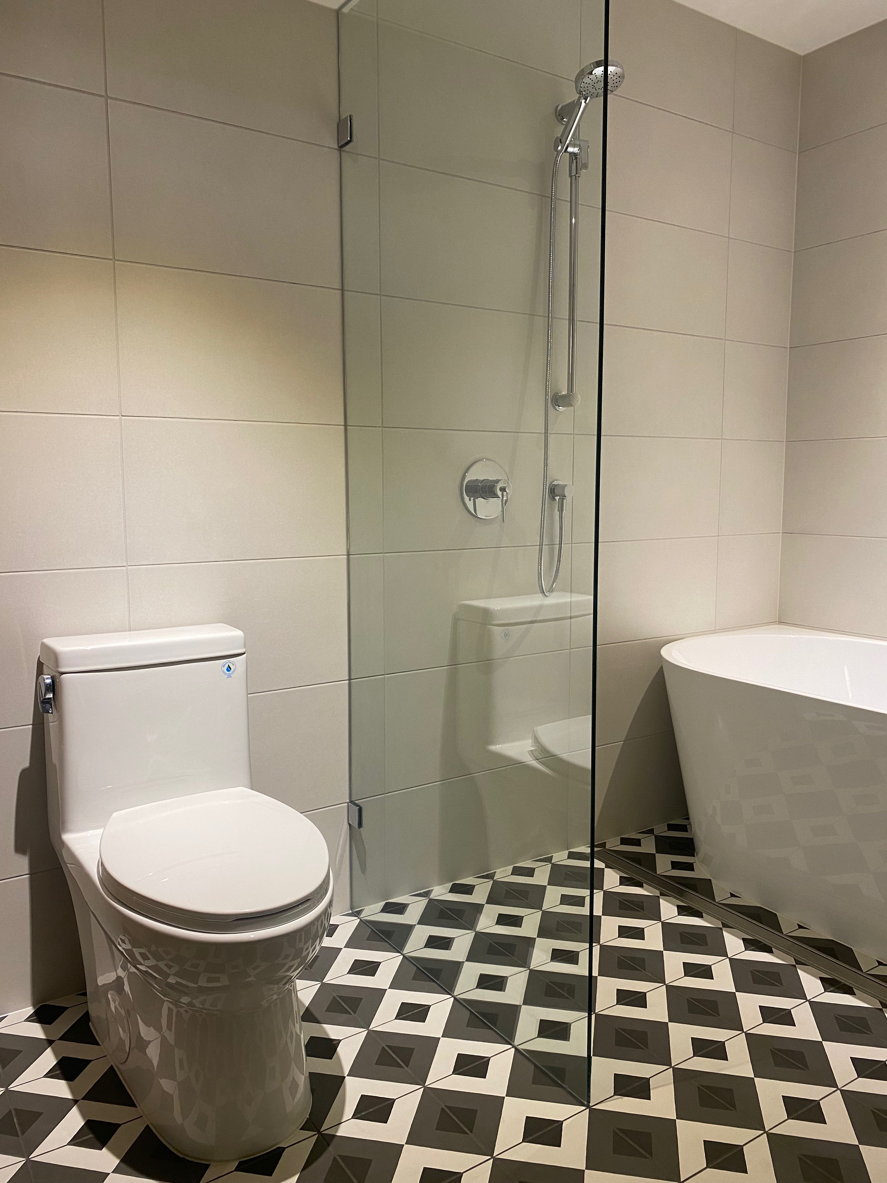 Vancouver bathroom with statement tile