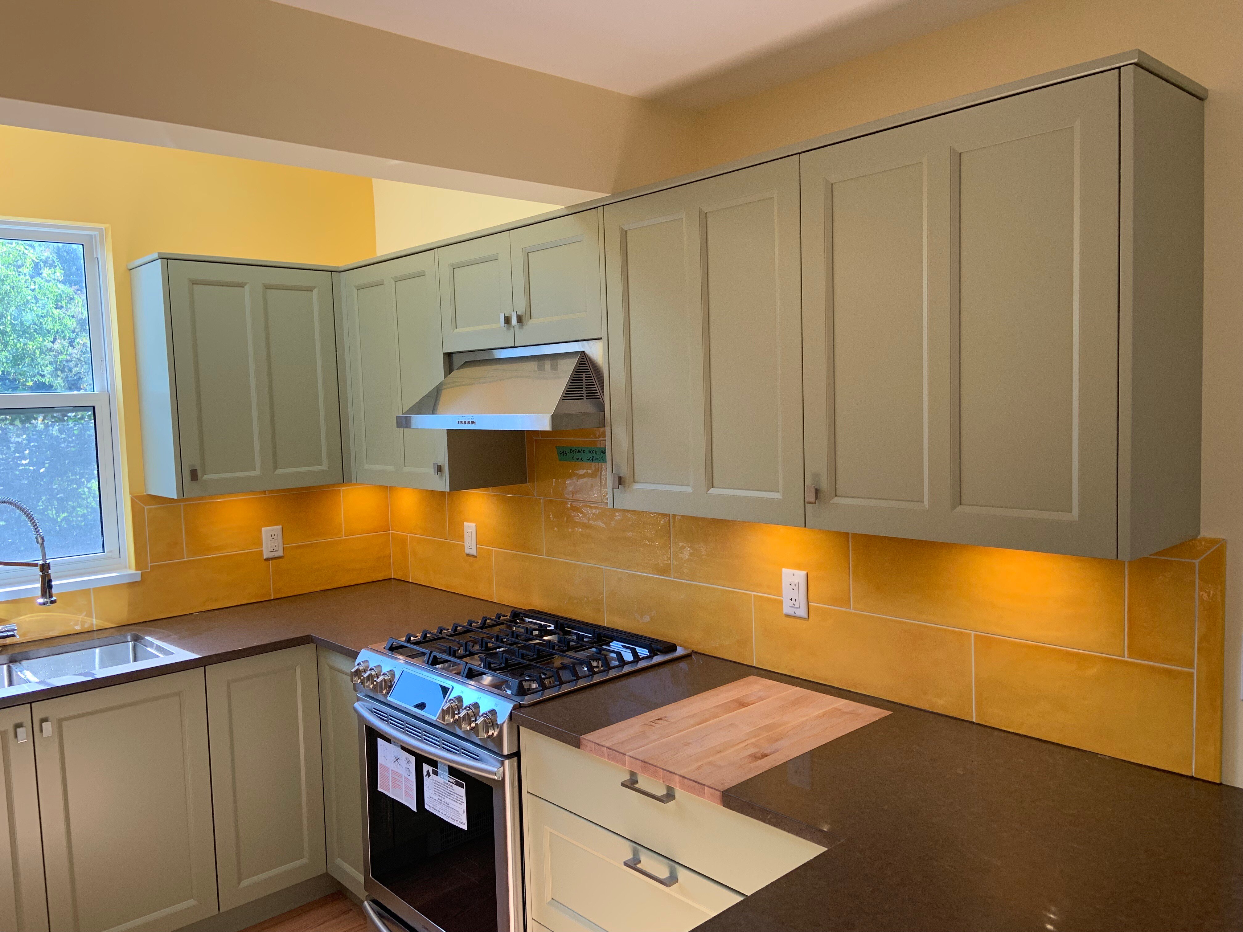 Vancouver Kitchen Renovation light blue cabinets